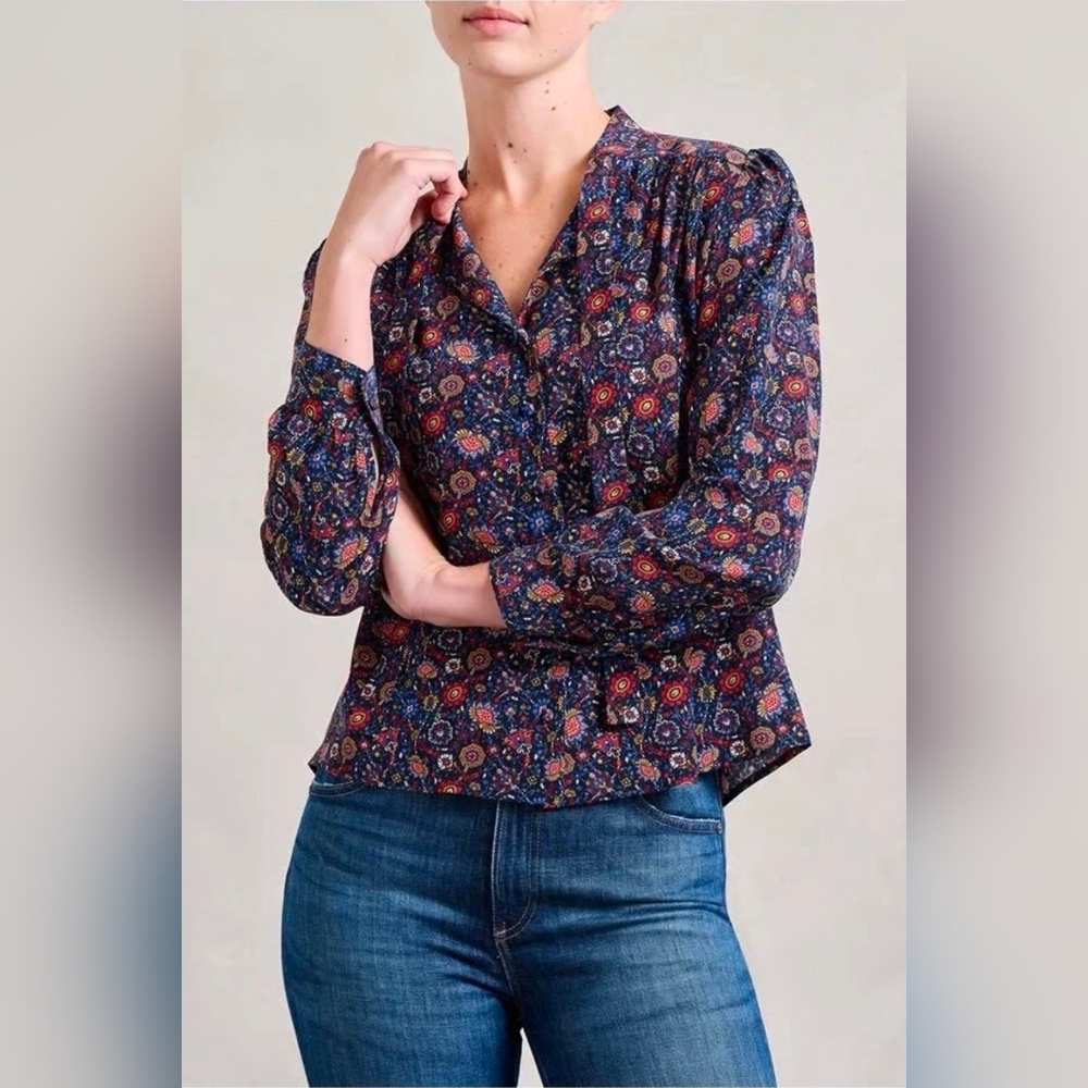 DÔEN Josseline Top Midnight Riviera Medallion Small NWT - Picture 2 of 7